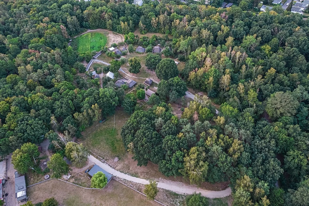 Museumsdorf Düppel Luftaufnahme